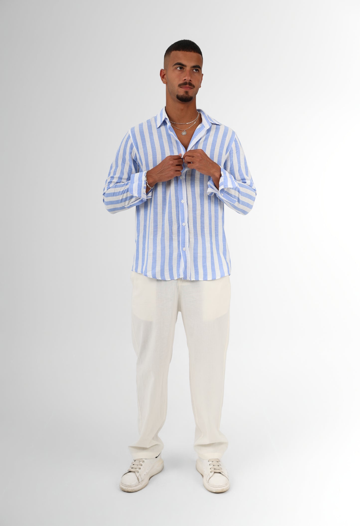 Blue ocean linen-shirt