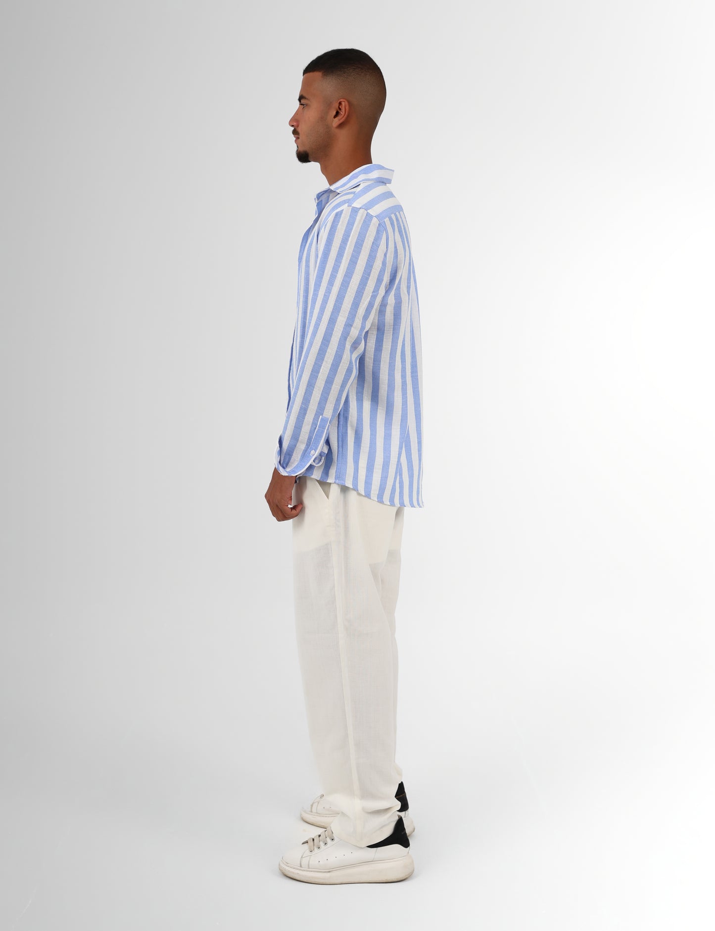 Blue ocean linen-shirt
