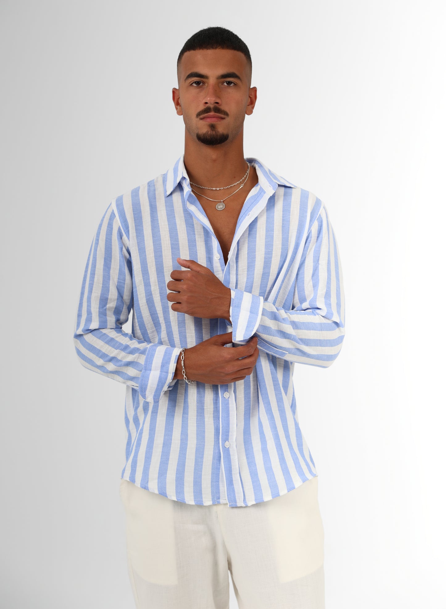 Blue ocean linen-shirt