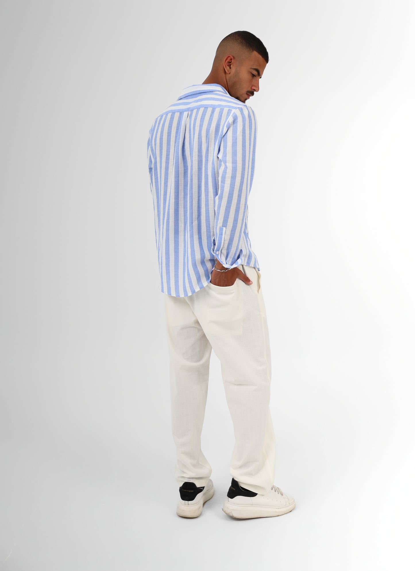 Blue ocean linen-shirt