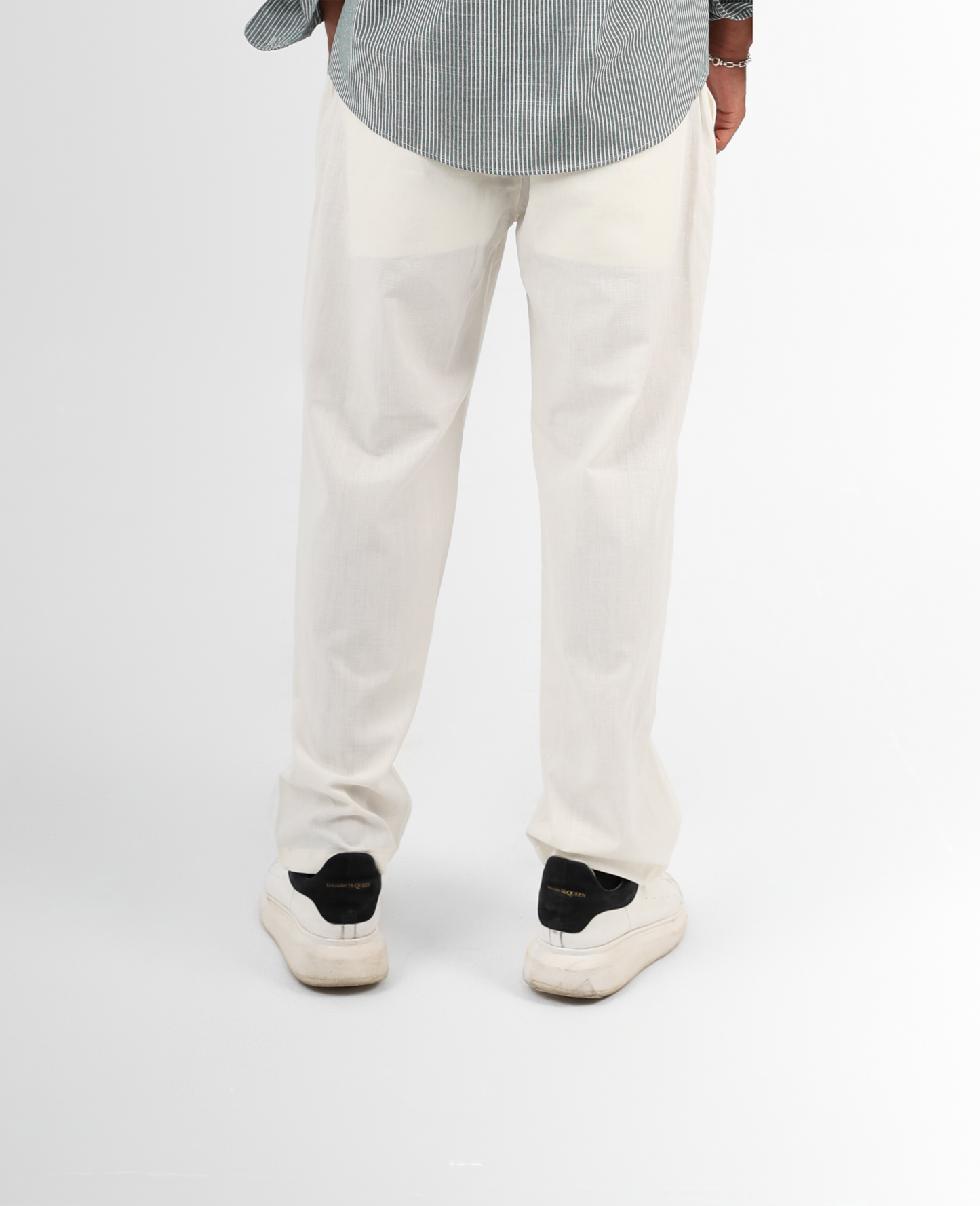 Off White Linen Pants